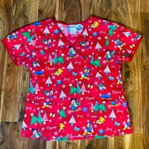 Disney Scrub Top Size Medium